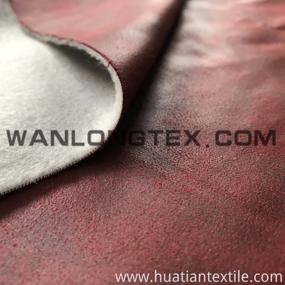 Embossed suede for upholstery